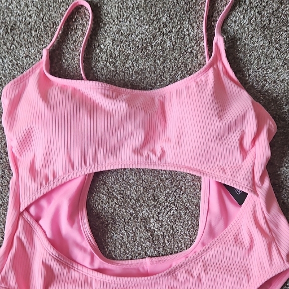 Wild Fable Pink One Piece Swimsuit Cut-Out Design - Picture 2 of 13